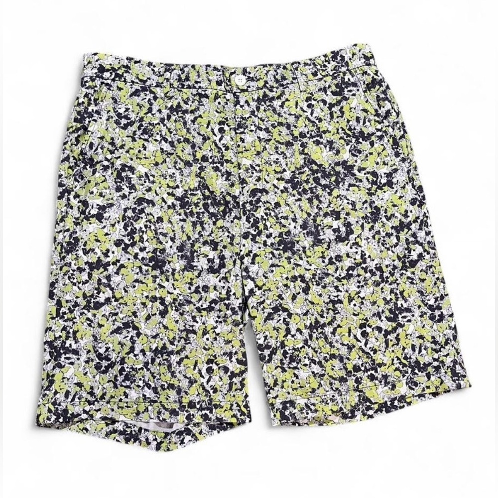 Attack Life by Greg Norman White Yellow and Black Swim Trunks Size 34